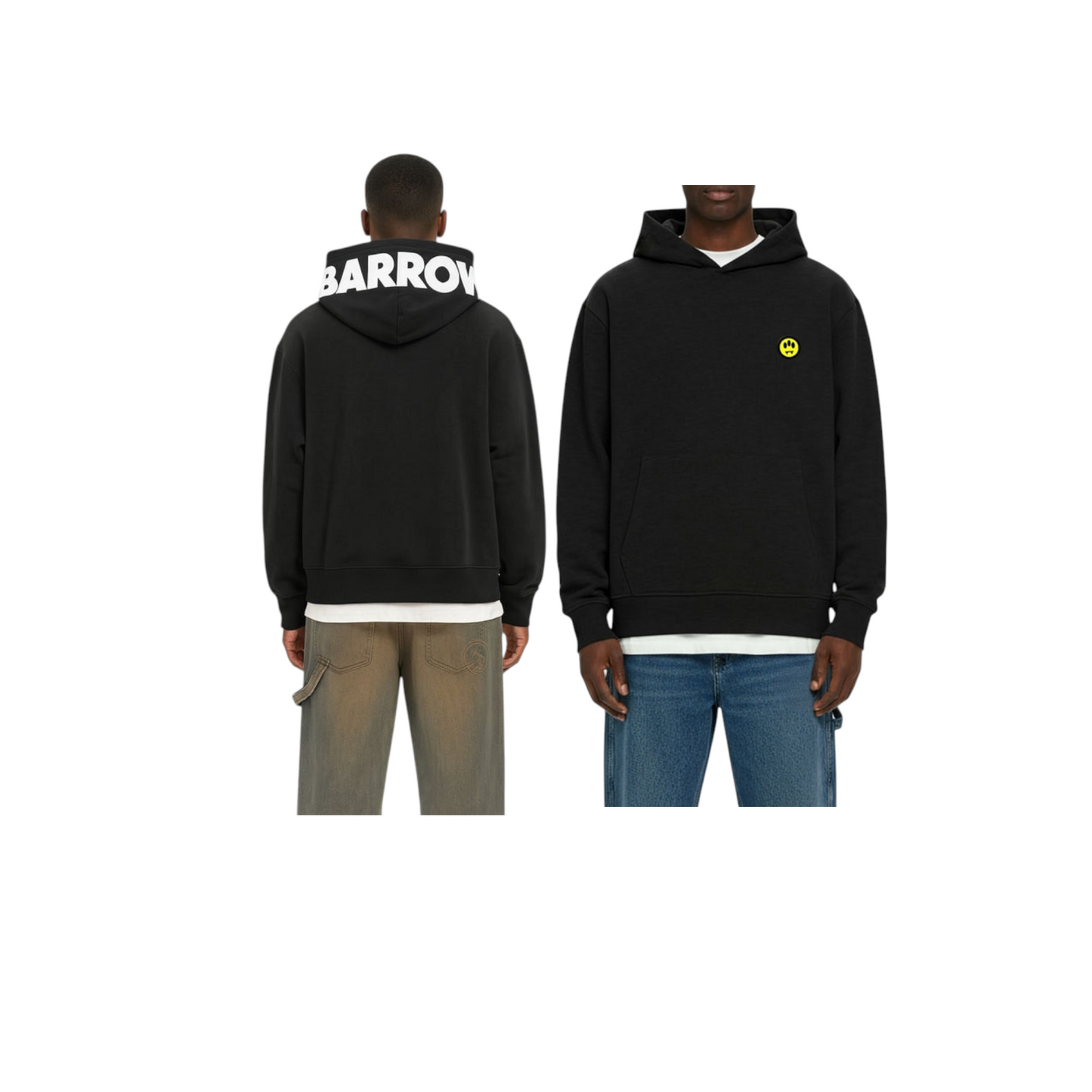 BARROW FELPA CON CAPPUCCIO ICON BLACK